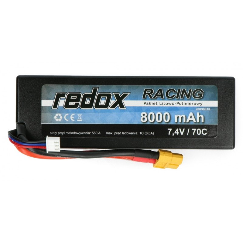 Li-Pol Redox Racing 8000mAh 70C 2S 7,4V-Paket