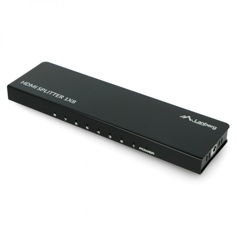 Lanberg HDMI Splitter - 8x HDMI 4K + Netzteil - schwarz
