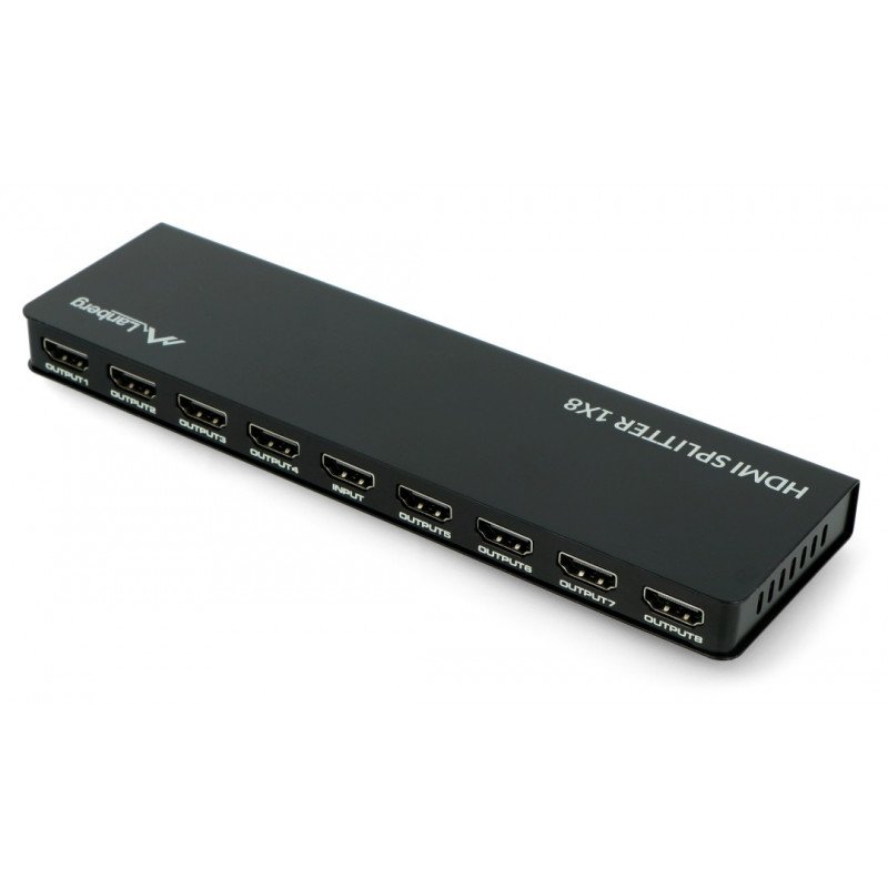 Lanberg HDMI Splitter - 8x HDMI 4K + Netzteil - schwarz