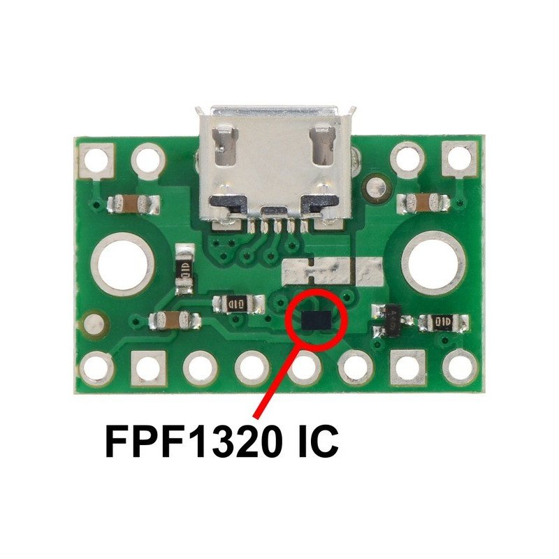 MicroUSB-Stromanschluss mit FPF1320-Multiplexer - Pololu 2594