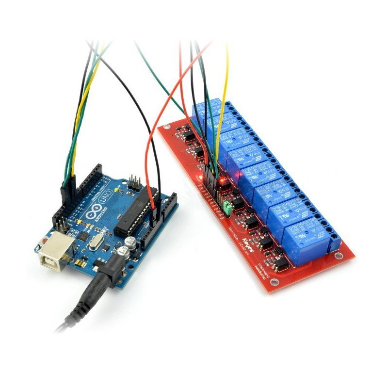8-Kanal Relaismodul mit Optoisolation - 7A / 240VAC Kontakte - 5V Spule