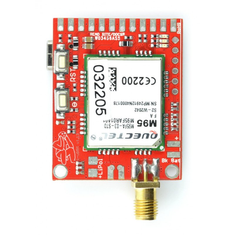 GSM GPRS Dual-SIM-Modul - c-uGSM μ-Shield v.1.13 - für Arduino und Raspberry Pi - SMA-Anschluss