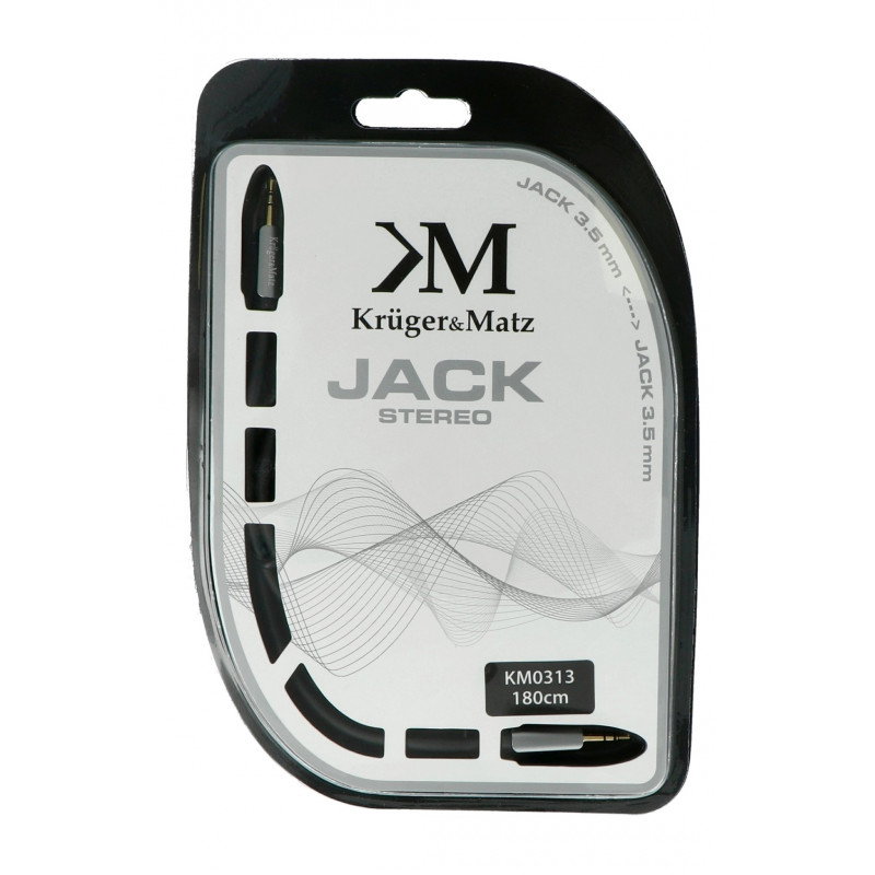 Kruger & Matz Klinke 3,5 mm Stereo Schwarz - 1,8 m Kabel