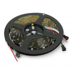 RGB-LED-Streifen WS2812B - digital, adressiert - IP65 30 LED/m, 9W/m, 5V - 5m - schwarz