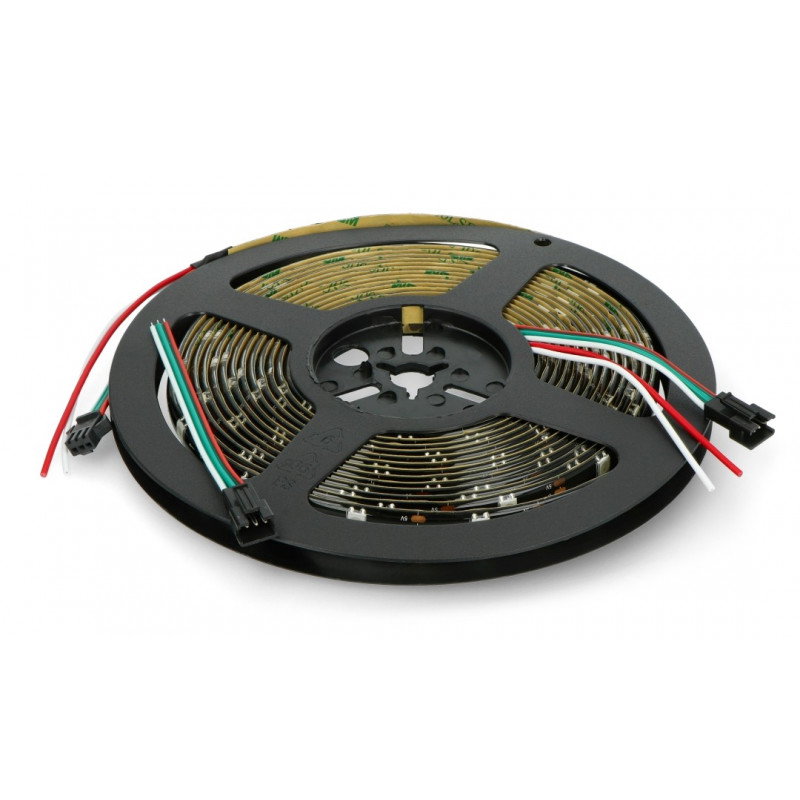 RGB-LED-Streifen WS2812B - digital, adressiert - IP65 30 LED/m, 9W/m, 5V - 5m - schwarz