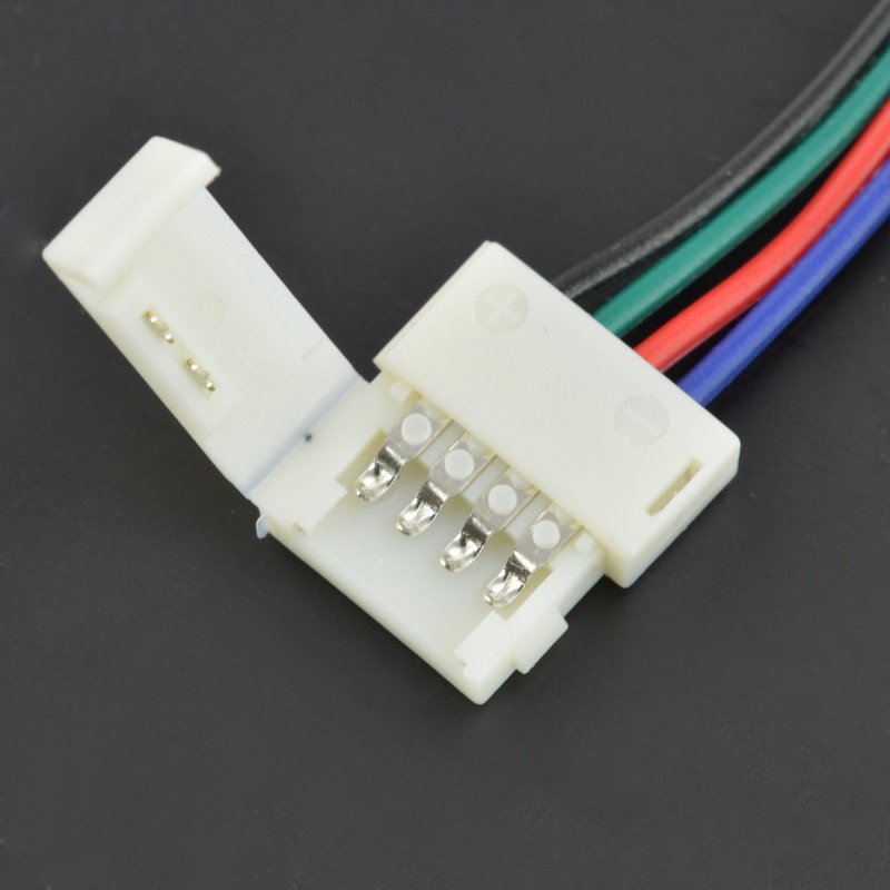 Stecker für LED-Streifen 10 mm 4-polig - mit Draht