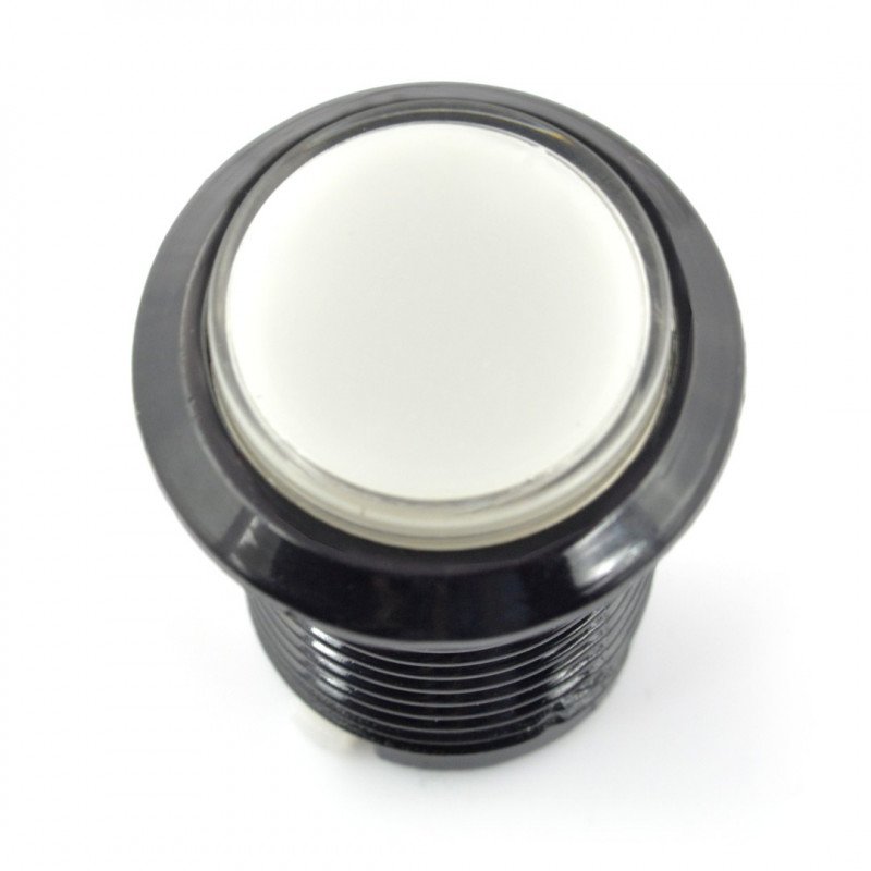 Arcade Push Button 3,3 cm - schwarz mit weißer Hintergrundbeleuchtung