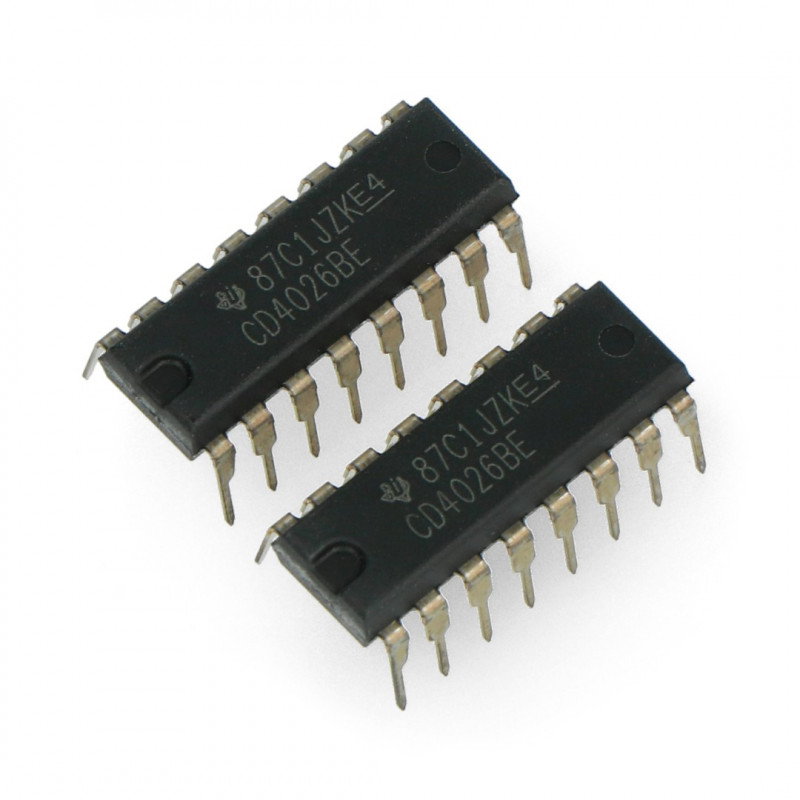 Logic CD4026 - Digitalzähler, 7-Segment-THT-Decoder