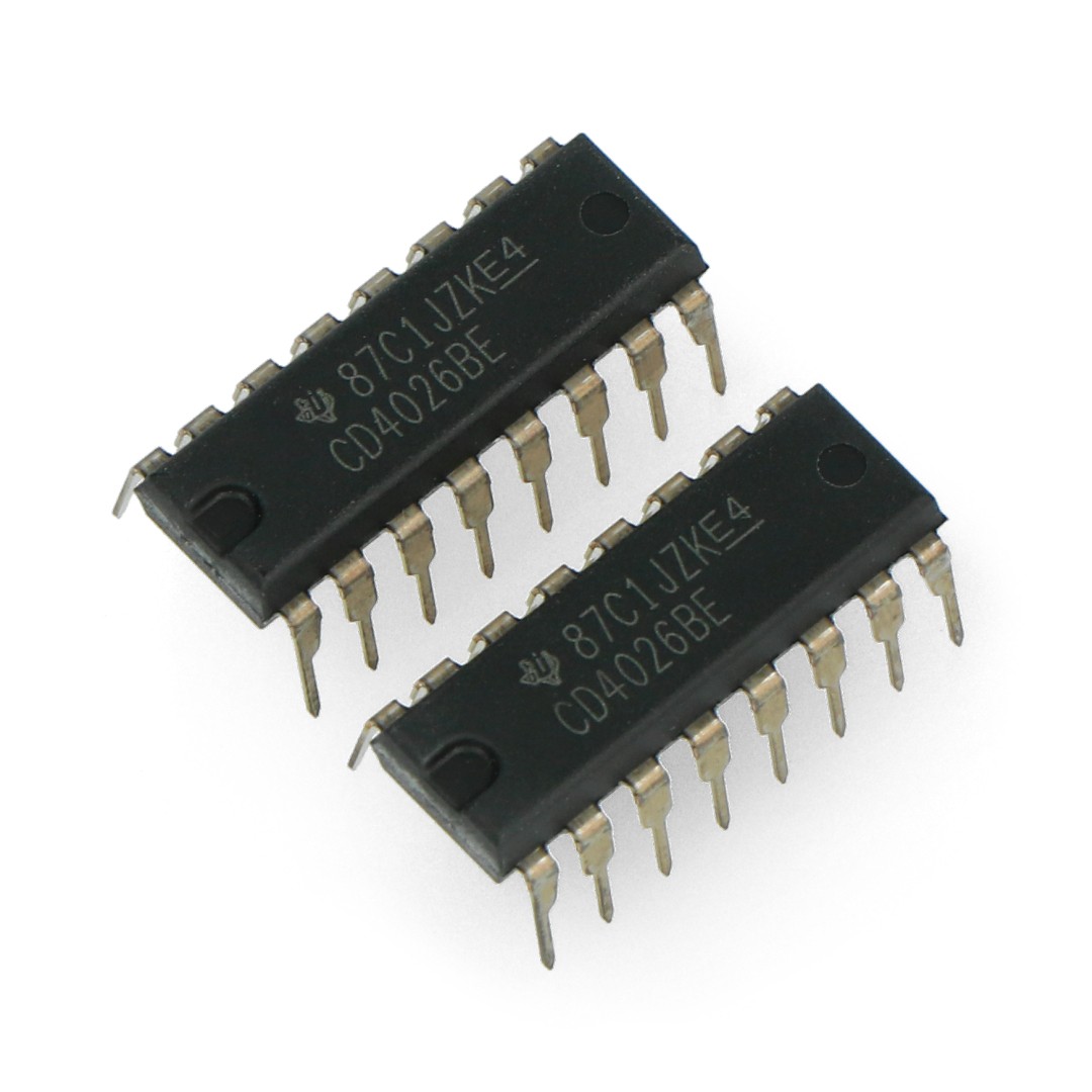 Logic CD4026 - Digitalzähler, 7-Segment-THT-Decoder