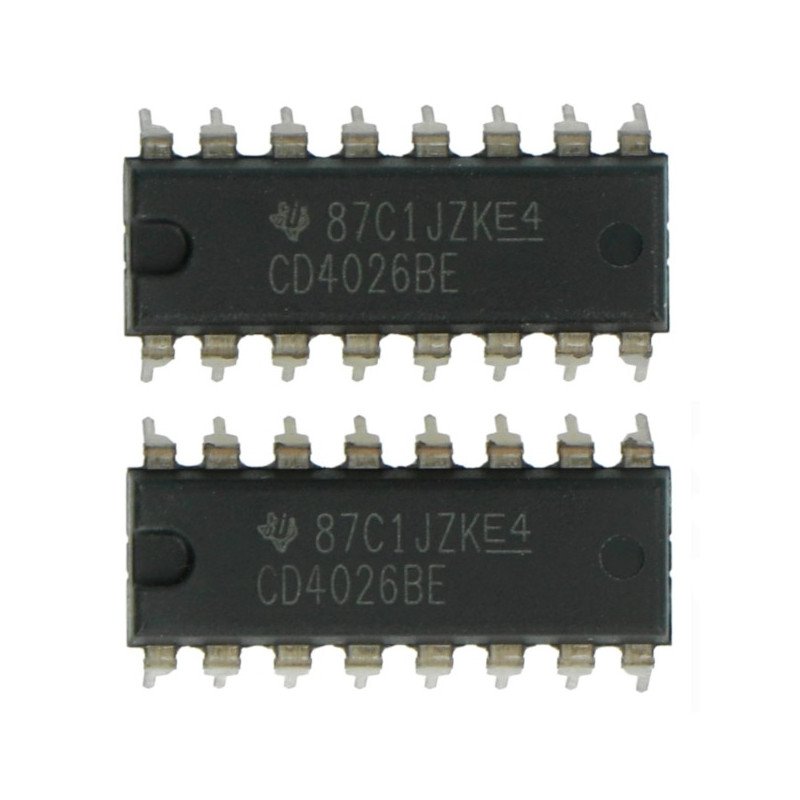 Logic CD4026 - Digitalzähler, 7-Segment-THT-Decoder