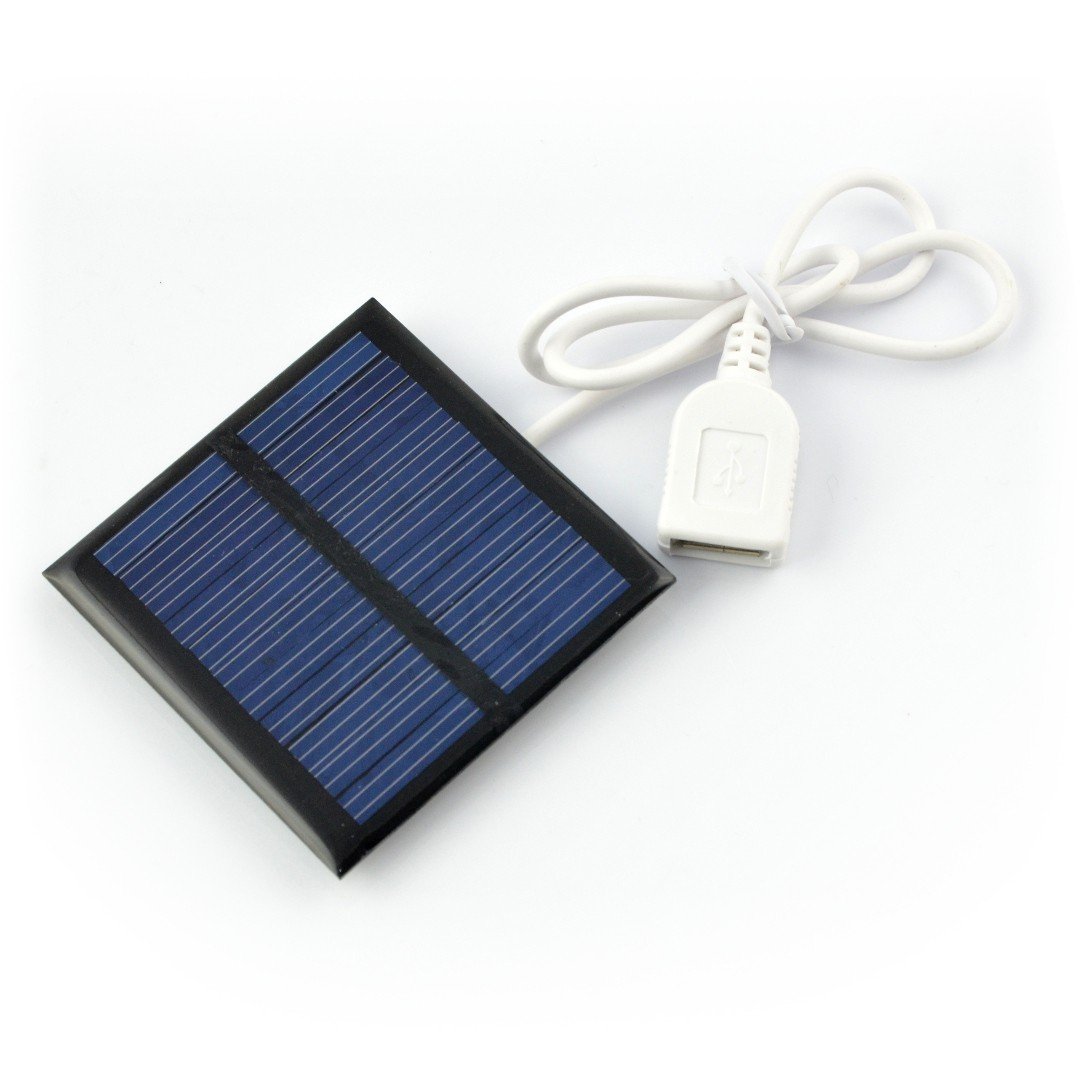 Solarzelle 0,6W / 5,5V 65x65x3mm USB