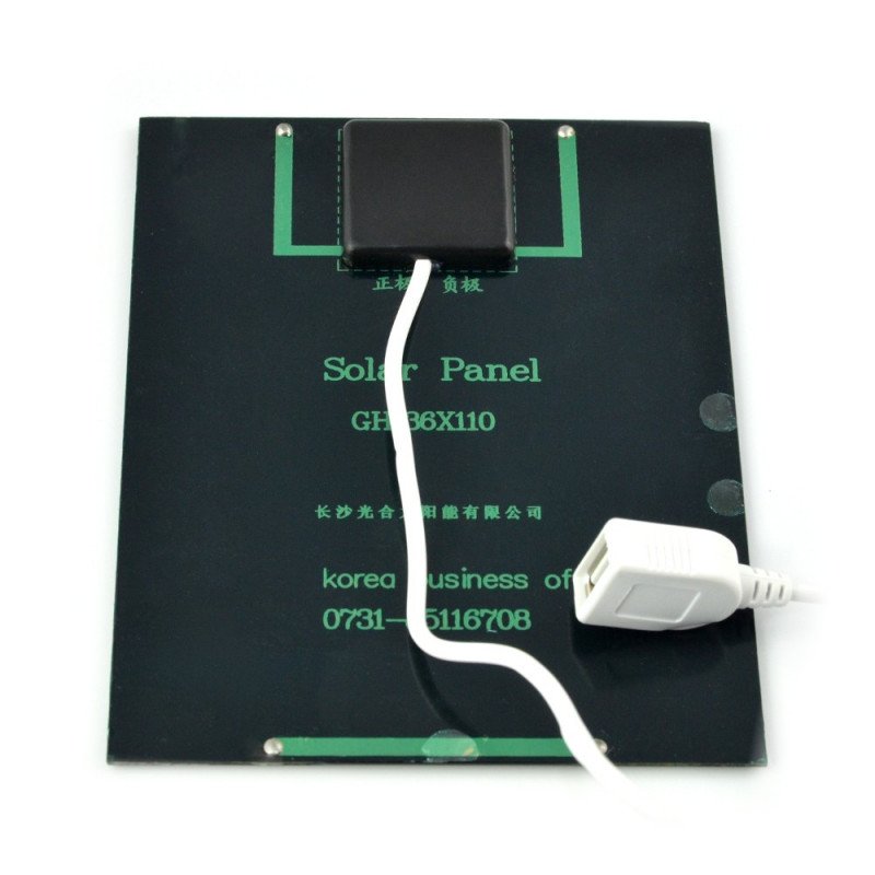 Solarzelle 2W / 6V 136x110x3mm USB