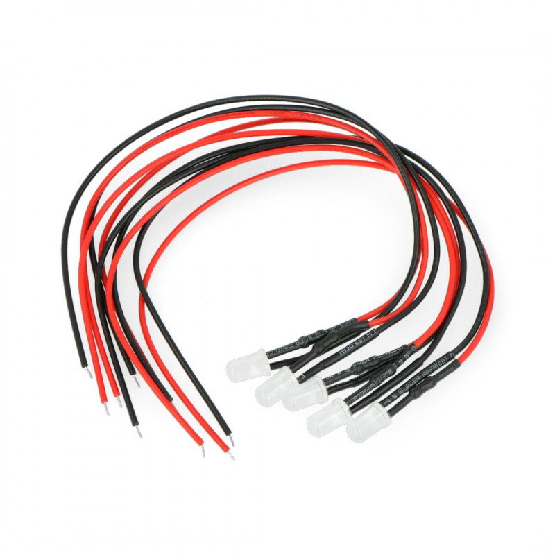 LED 5mm 12V grün mit einem Widerstand und einem Draht