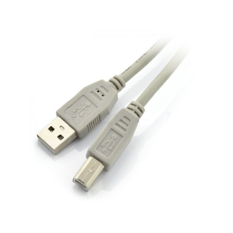 USB A - B Kabel - 1,8 m - grau
