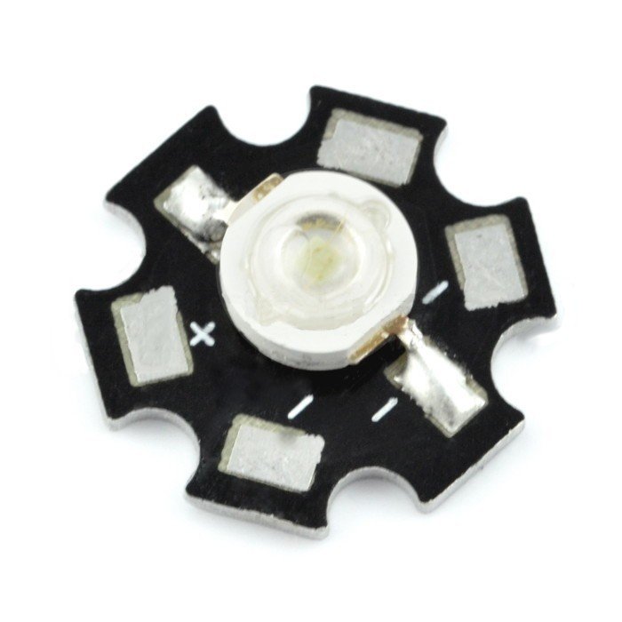 Power LED Star 3 W - weiß mit Kühlkörper