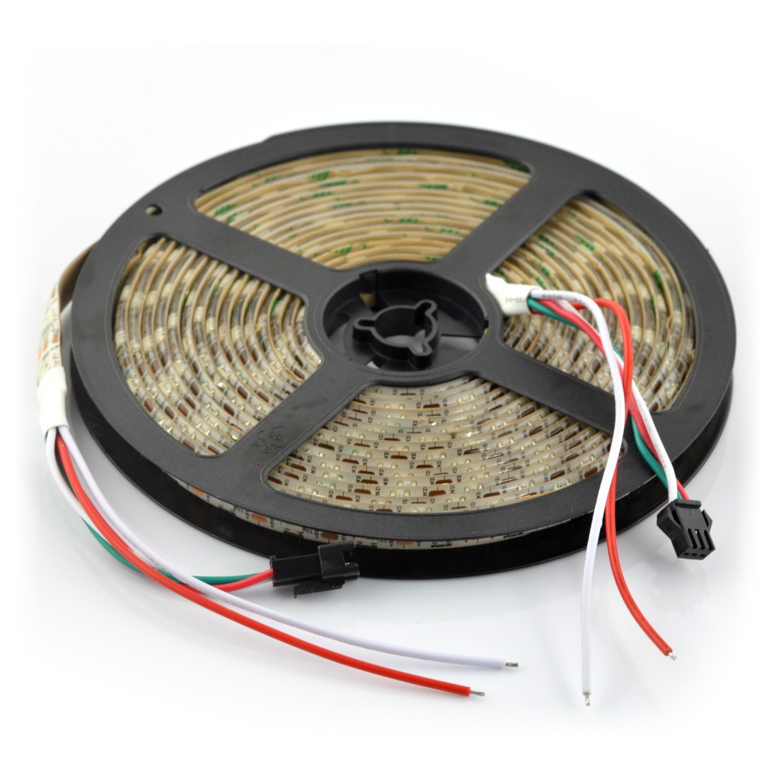 RGB-LED-Streifen WS2812 IP65 60 Dioden / m, 18 W / m, 5 V - 5 m