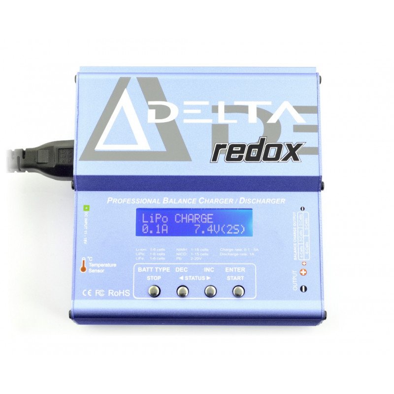 LiPol-Ladegerät mit REDOX Delta-Balancer mit eingebautem Netzteil