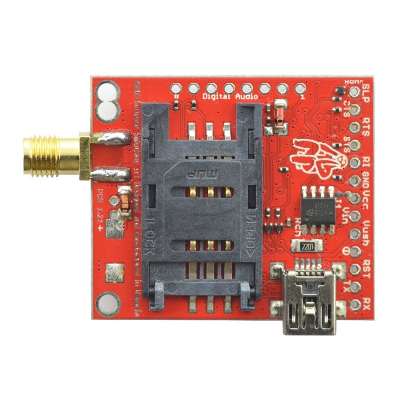 GSM 3G SIM-Modul - d-u3G μ-shield v.1.13 - für Arduino und Raspberry Pi - SMA-Anschluss