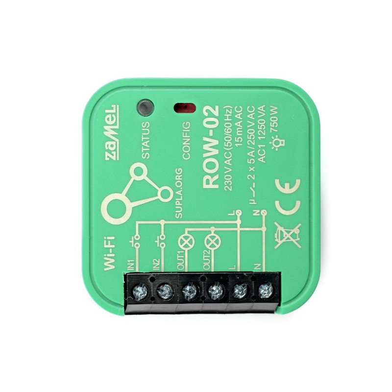 Zamel Supla ROW-02 - 2x 230V WiFi-Relais - Android / iOS-Anwendung