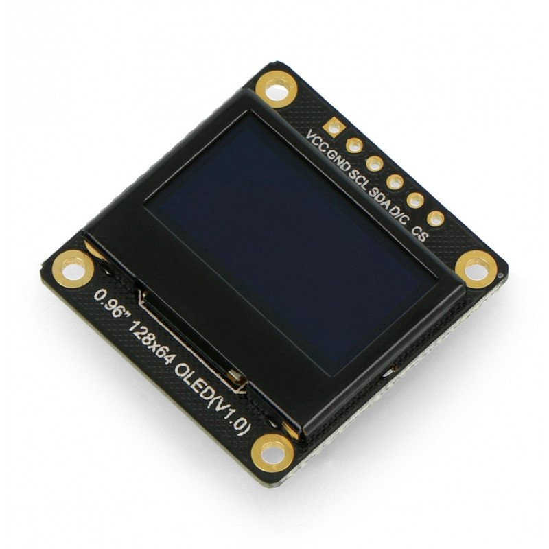 OLED-Display, monochrome Grafik 0,96 '' 128x64px I2C / SPI - DFRobot DFR0650