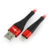 Kabel eXtreme Spider USB A - Lightning für iPhone / iPad / iPod 1,5 m - rot - zdjęcie 1
