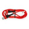 Kabel eXtreme Spider USB A - Lightning für iPhone / iPad / iPod 1,5 m - rot - zdjęcie 2