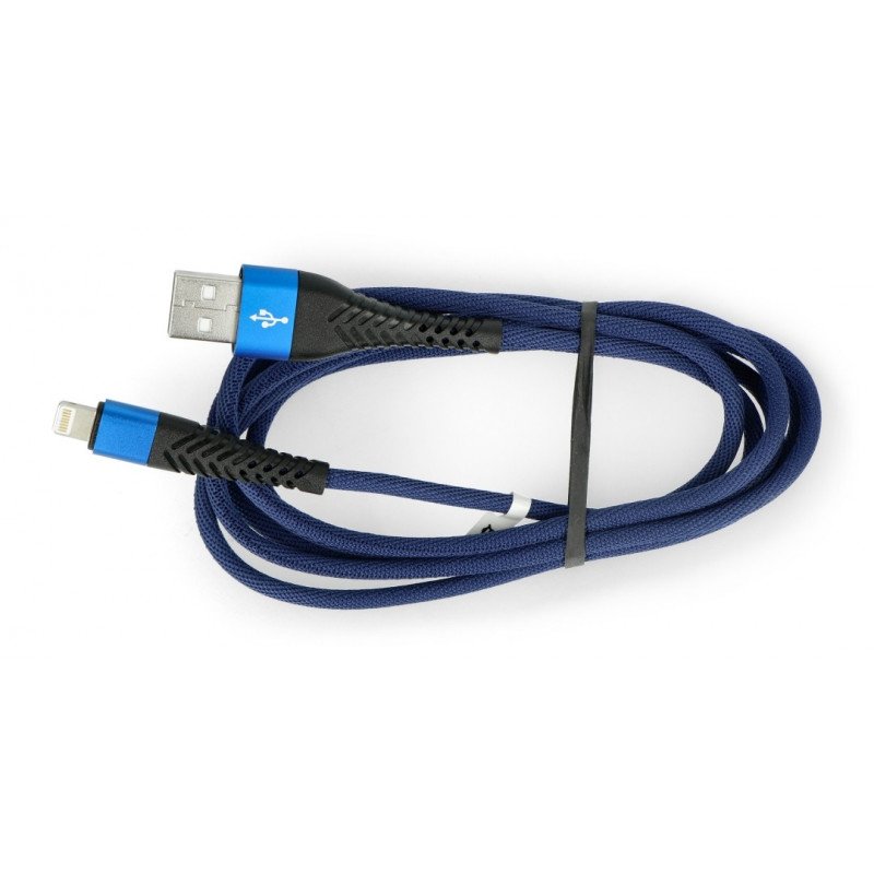 Kabel eXtreme Spider USB A - Lightning für iPhone / iPad / iPod 1,5 m - blau