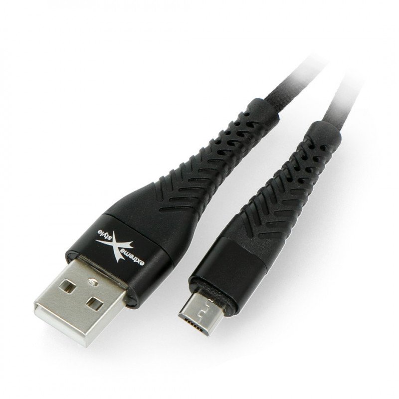 Kabel eXtreme Spider USB A - microUSB 1,5 m - schwarz
