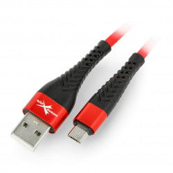 MicroUSB-B-Kabel - A eXtreme Spider - 1,5 m - rot