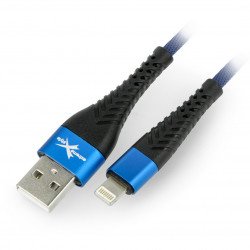 Kabel eXtreme Spider USB A - Lightning für iPhone / iPad / iPod 1,5 m - blau