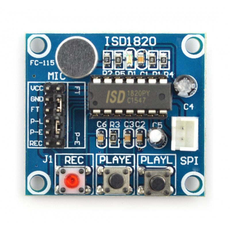 ISD1820 Modul zur Tonaufnahme mit Lautsprecher für Arduino