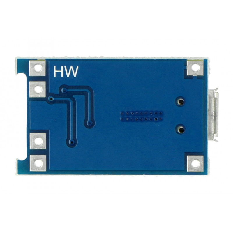 Li-Pol TP4056 Einzelzelle 1S 3.7V microUSB Ladegerät mit Sicherheitsfunktionen