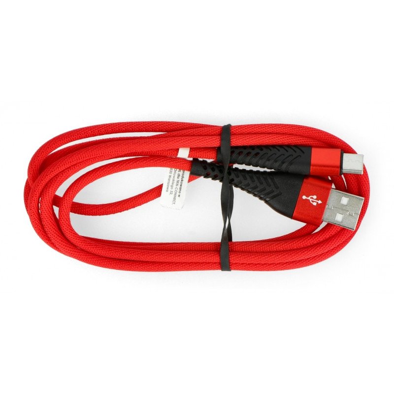 Kabel eXtreme Spider USB A - USB C - 1,5 m - rot