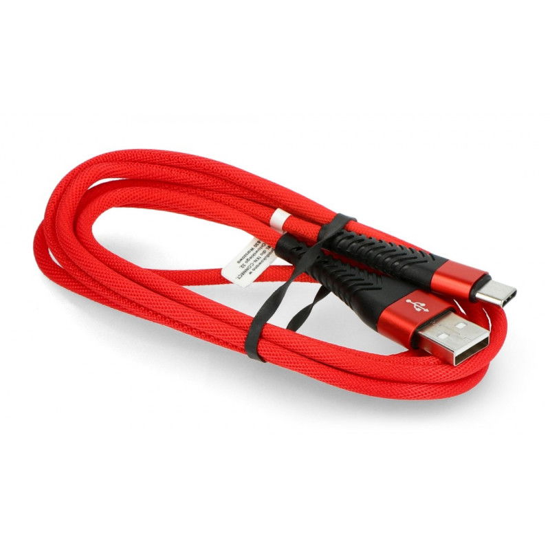 Kabel eXtreme Spider USB A - USB C - 1,5 m - rot