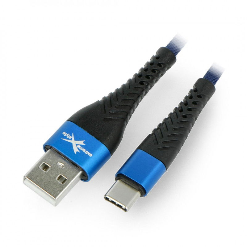 EXtreme Spider USB A - USB C Kabel - 1,5 m - blau