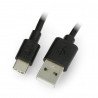 Goobay USB A 2.0 - USB C schwarzes Kabel - 1m - zdjęcie 1