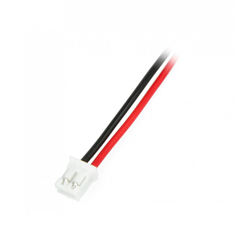 Gerader 2-poliger JST-Stecker, 2,0-mm-Raster mit einem Draht