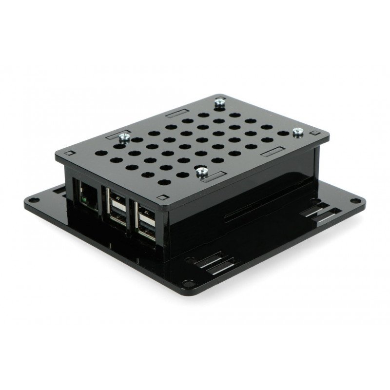 Raspberry Pi Model 2 / B + VESA v2 Gehäuse zur Montage am Monitor - schwarz