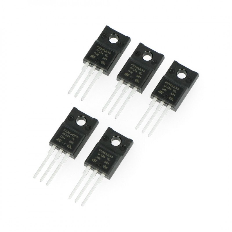 Transistor N-MOSFET STP10NK60ZFP - THT - 5St.