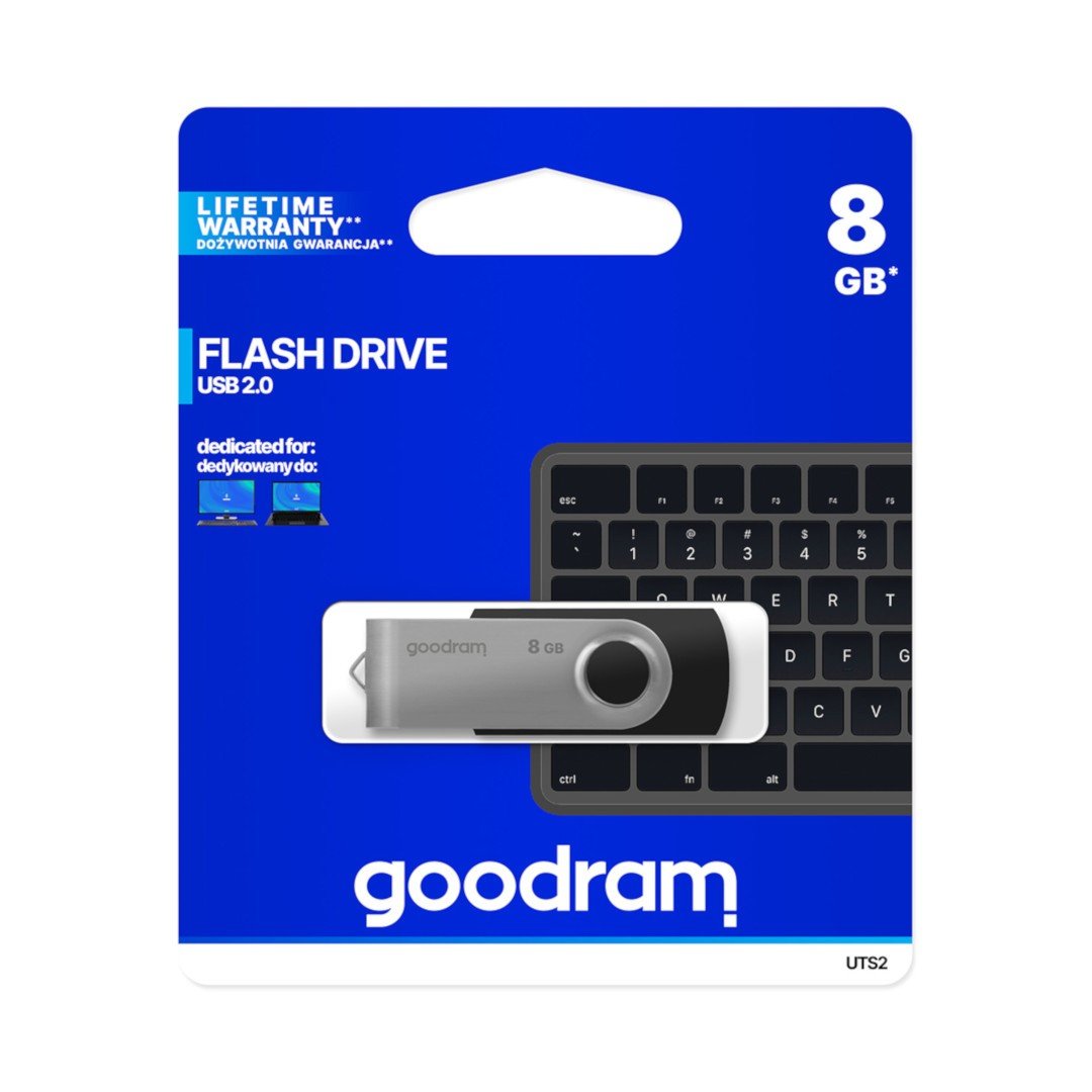 GoodRam Twister - USB-Flash-Laufwerk 8 GB Pendrive - Schwarz