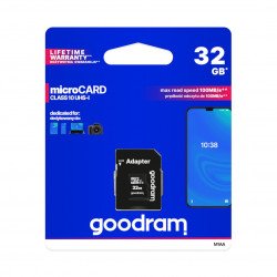 Goodram Micro SD / SDHC 32GB UHS-I Klasse 10 Speicherkarte mit Adapter