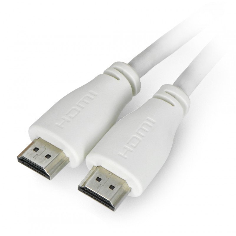 HDMI 2.0-Kabel – 1 m lang – offiziell für Raspberry Pi – weiß
