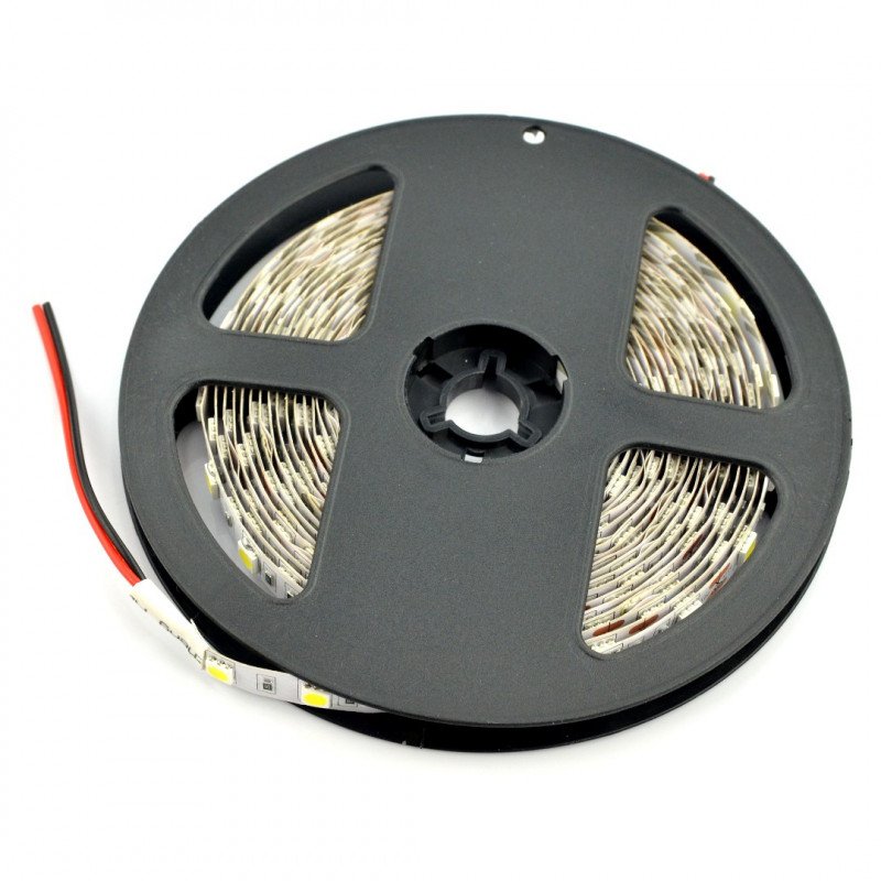 LED-Streifen SMD5050 IP44 14,4 W, 60 Dioden / m, 10 mm, kalte Farbe - 5 m