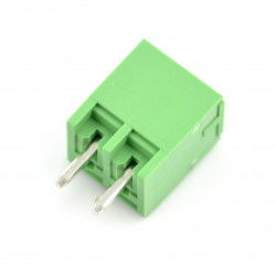 Stecker, 2-polige Tragleiste, Raster 3,5 mm, senkrecht, aufgebaut