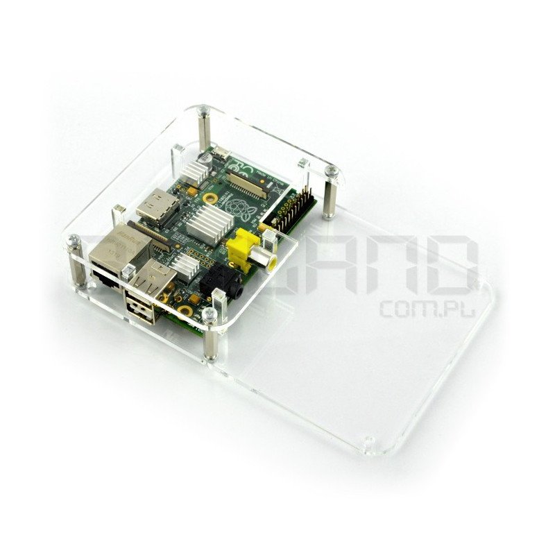 Raspberry Pi Model B Gehäuse mit Platz für ein Steckbrett -
