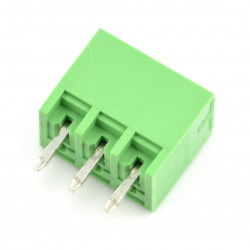 Stecker, 3-polige Montageleiste, Raster 3,5 mm, senkrecht, aufgebaut