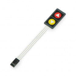 Folientastatur 2 Tasten rot/gelb mit Vorzeichen