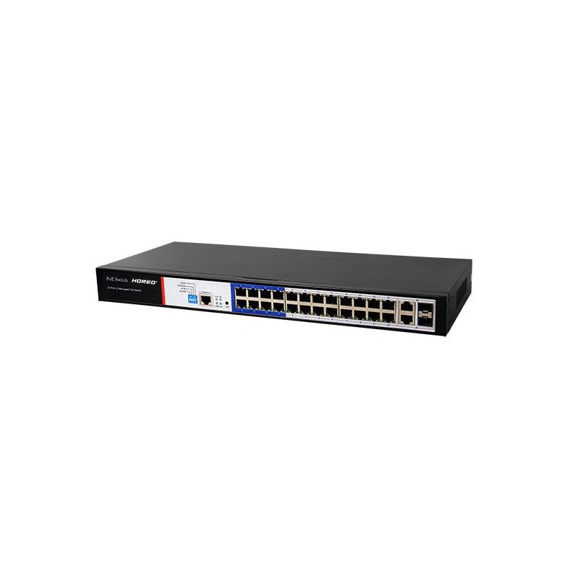 Switch PoE Hored PS3024S 24 Ports 100Mbps + 2 Ports 1000Mbps