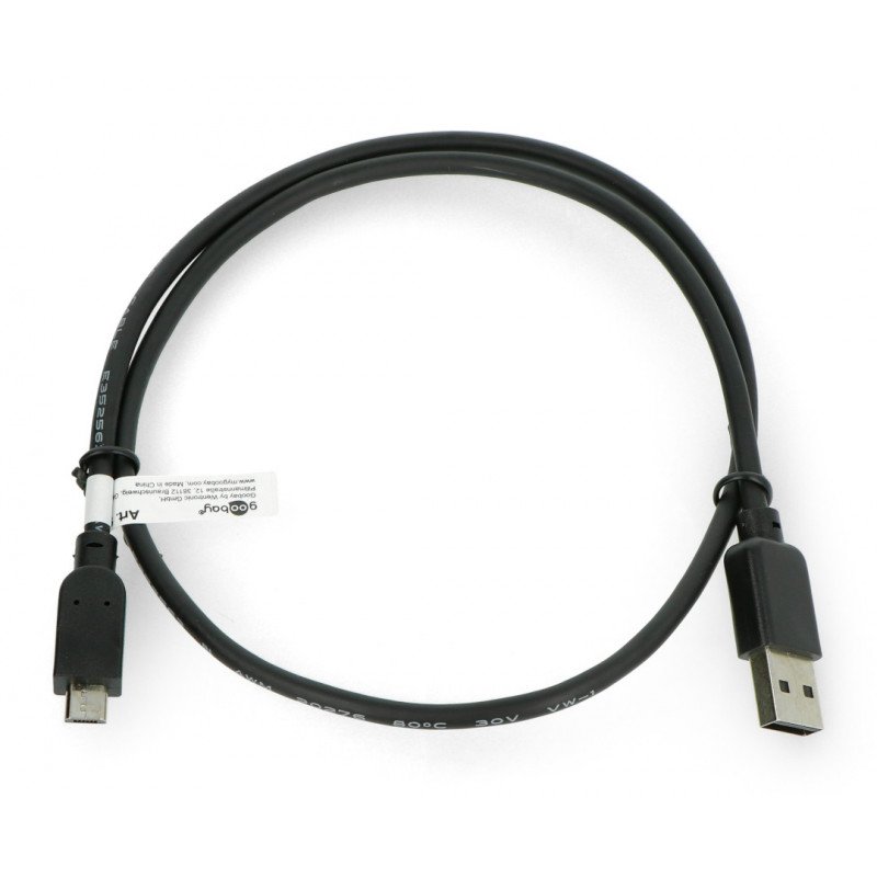 MicroUSB B-Kabel - A 2.0 Hi-Speed Goobay schwarz - 0,6 m