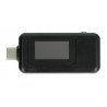USB-Tester Keweisi KWS-1802C Strom- und Spannungsmesser vom USB-C-Anschluss - schwarz - zdjęcie 3